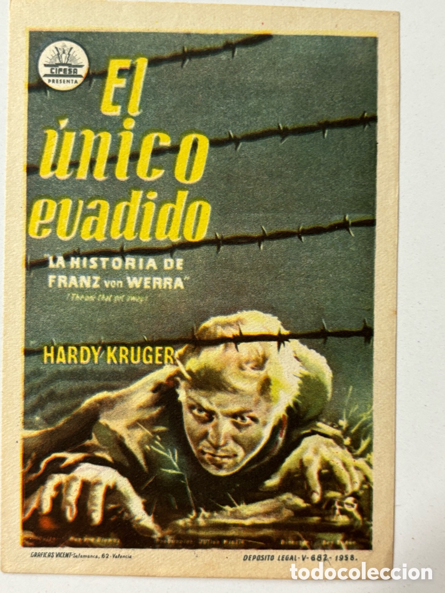 Cine: Programa cifesa el &uacute;nico evadido Hardy kruger A14 - Foto 1