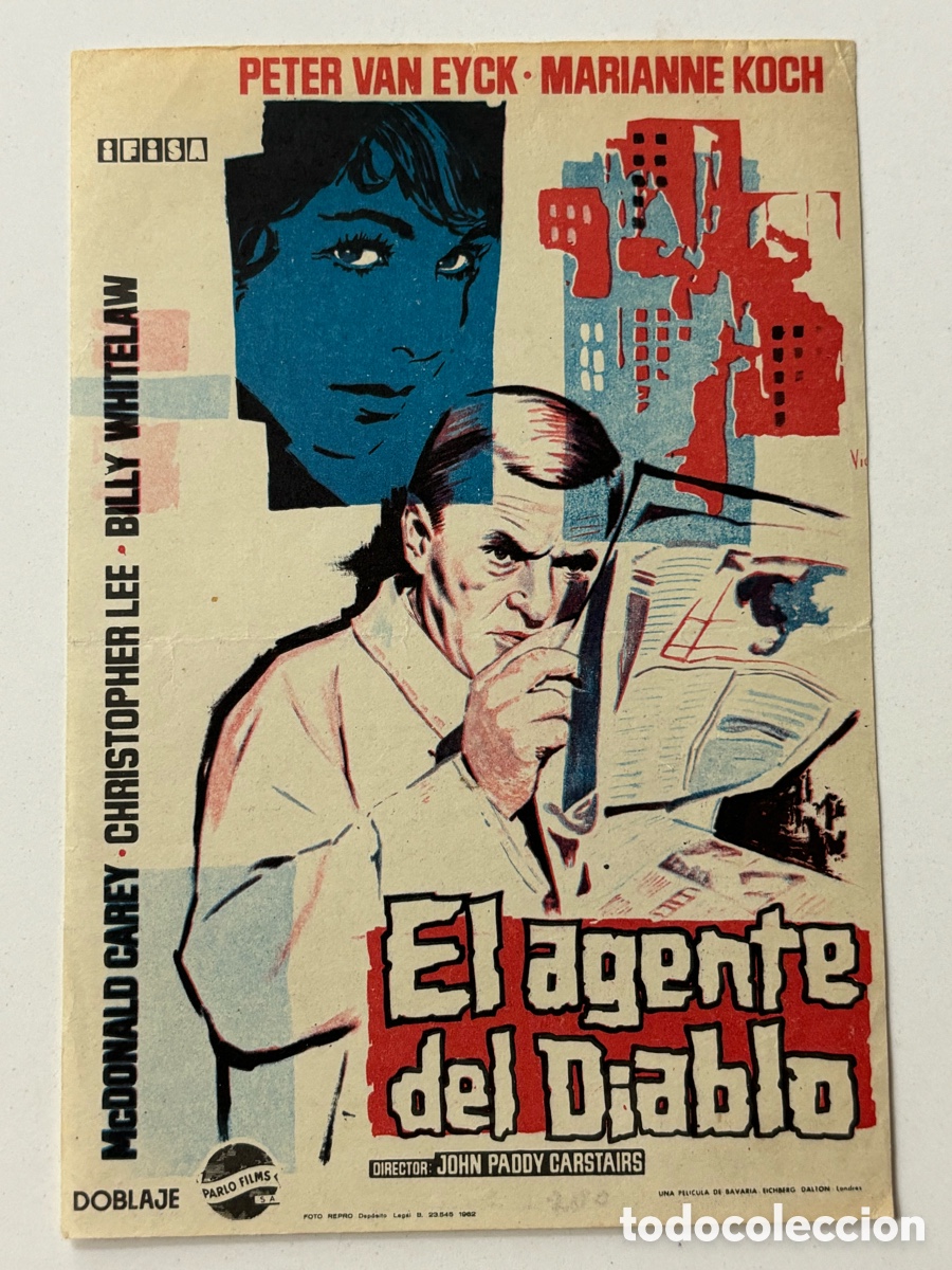 Cine: Programa el &aacute;ngel del diablo Peter van eyck A14 - Foto 1