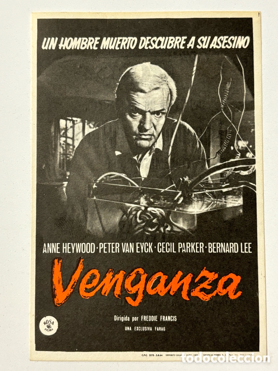 Cine: Programa venganza Peter van eyck con publicidad cine Roxy Santander A14 - Foto 1