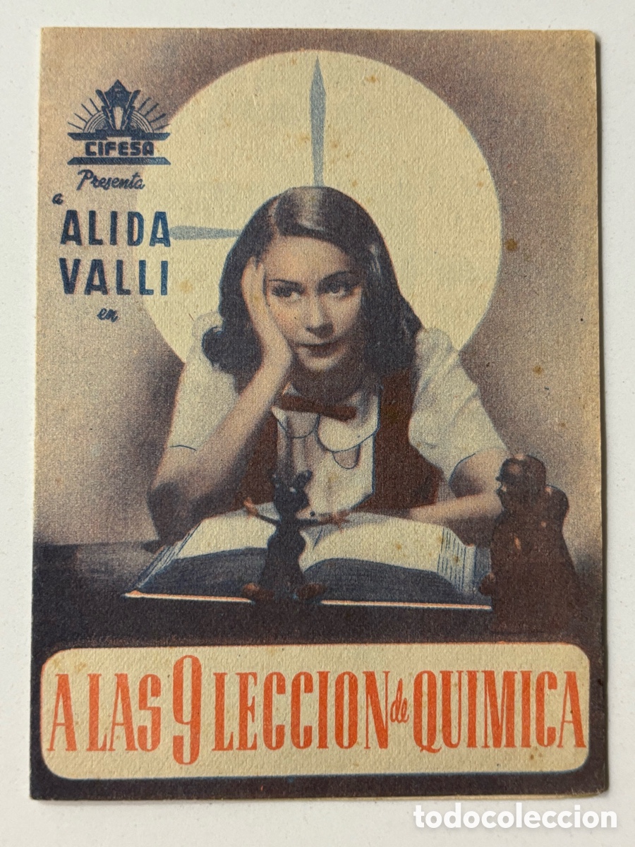 Cine: Programa cifesa a las 9 lecci&oacute;n de qu&iacute;mica Alida Valli A14 - Foto 1