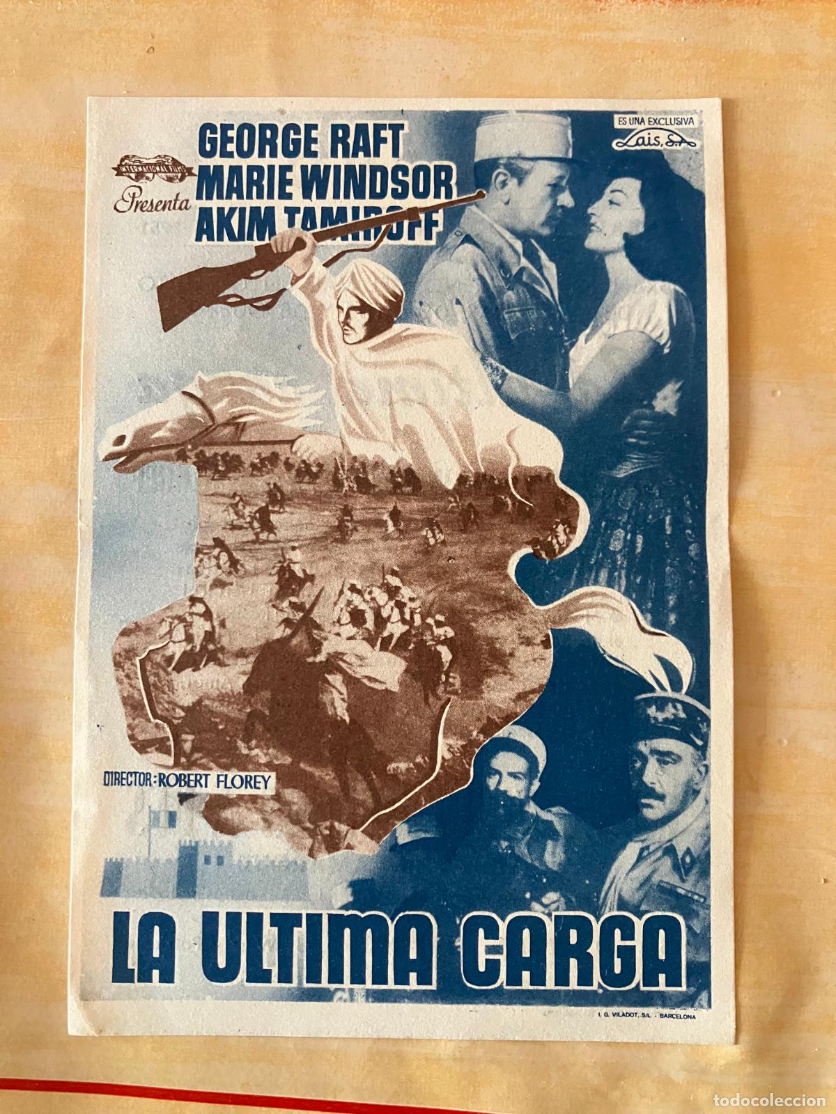 Cine: La &uacute;ltima carga - Programa de cine Badalona C/P 1951 - Foto 1