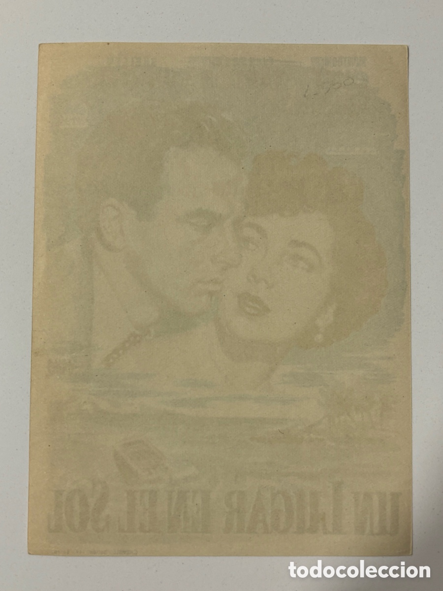 Cine: Programa un lugar en el sol montgomery clift Elizabeth Taylor A14G - Foto 2