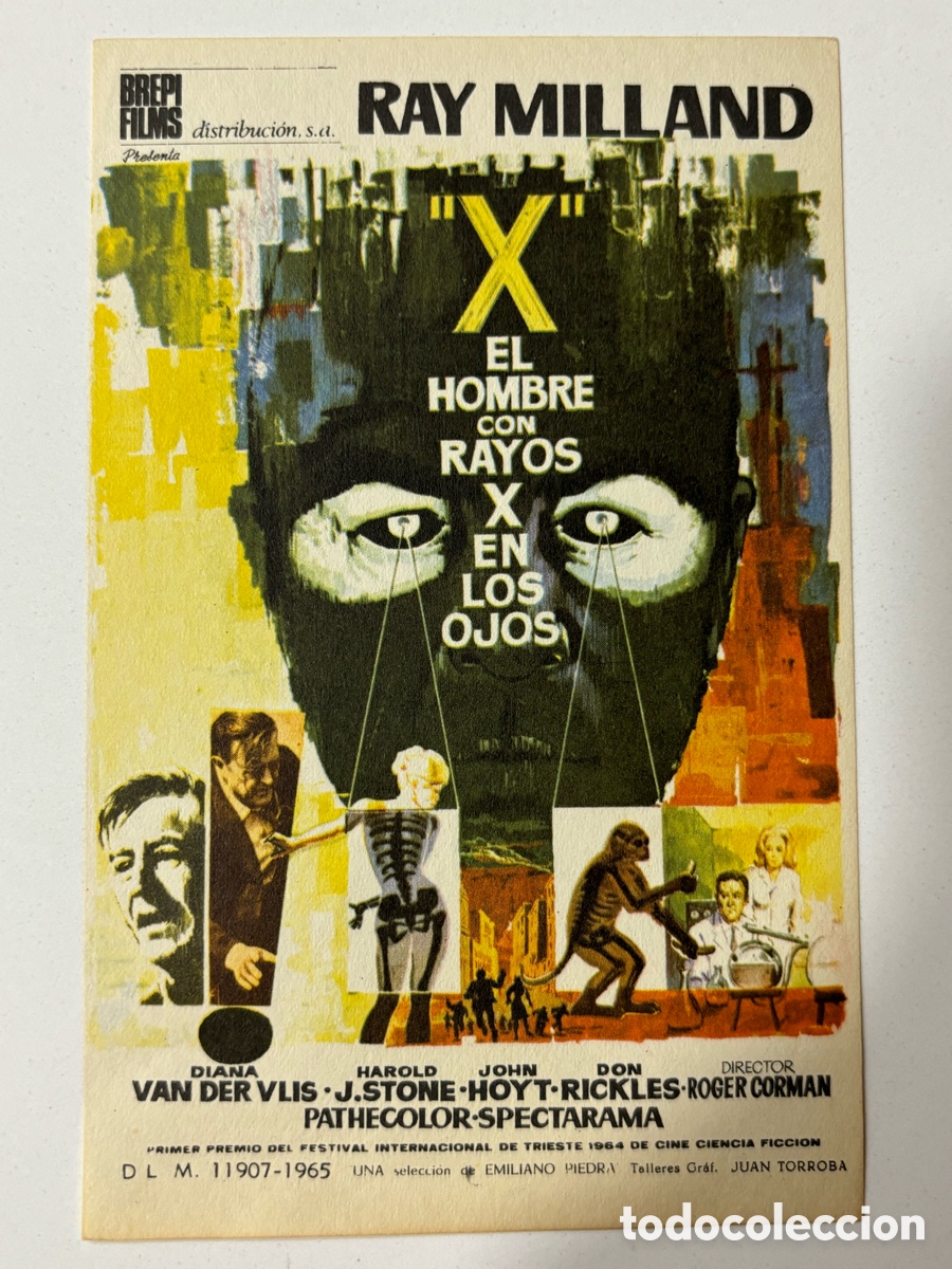 Cine: Programa el hombre con rayos x en los ojos Ray Milland A14 - Foto 1