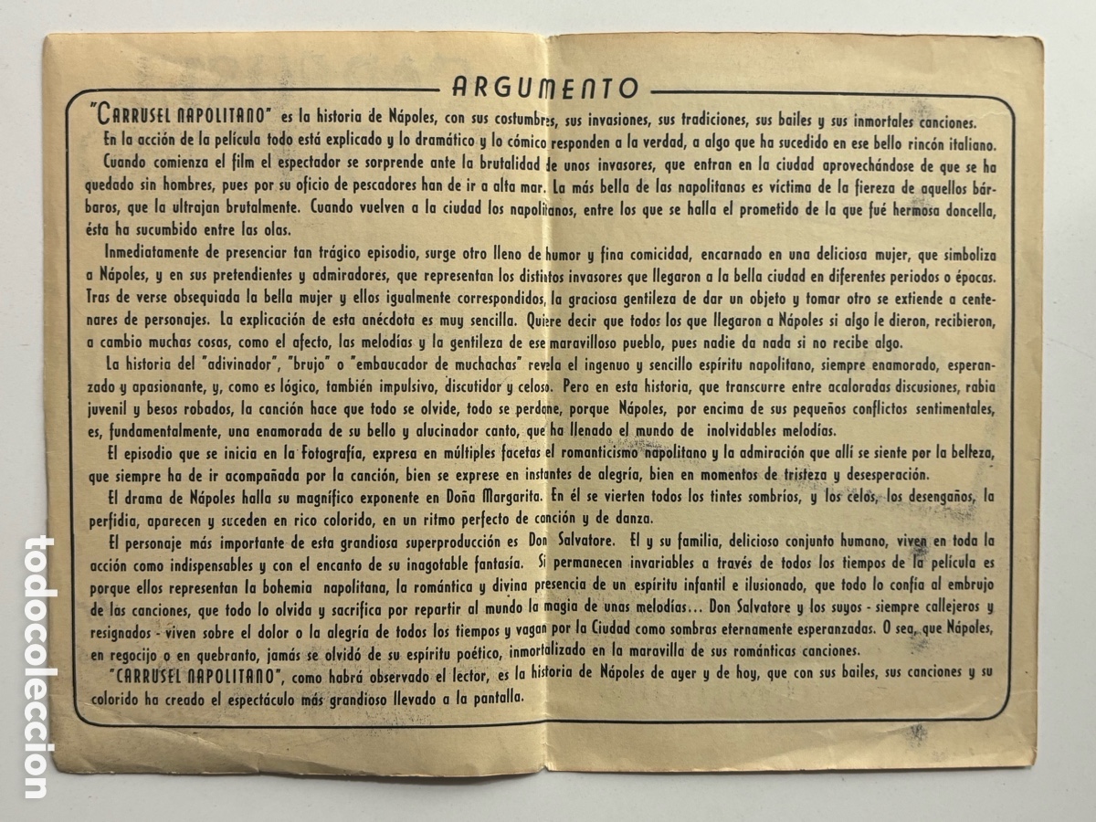 Cine: Programa carrusel napolitano Sof&iacute;a Loren A14 - Foto 2