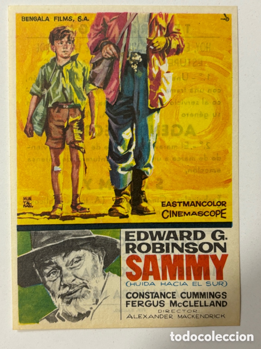 Cine: Programa sammy Edward G Robinson con publicidad teatro regio A14 - Foto 1