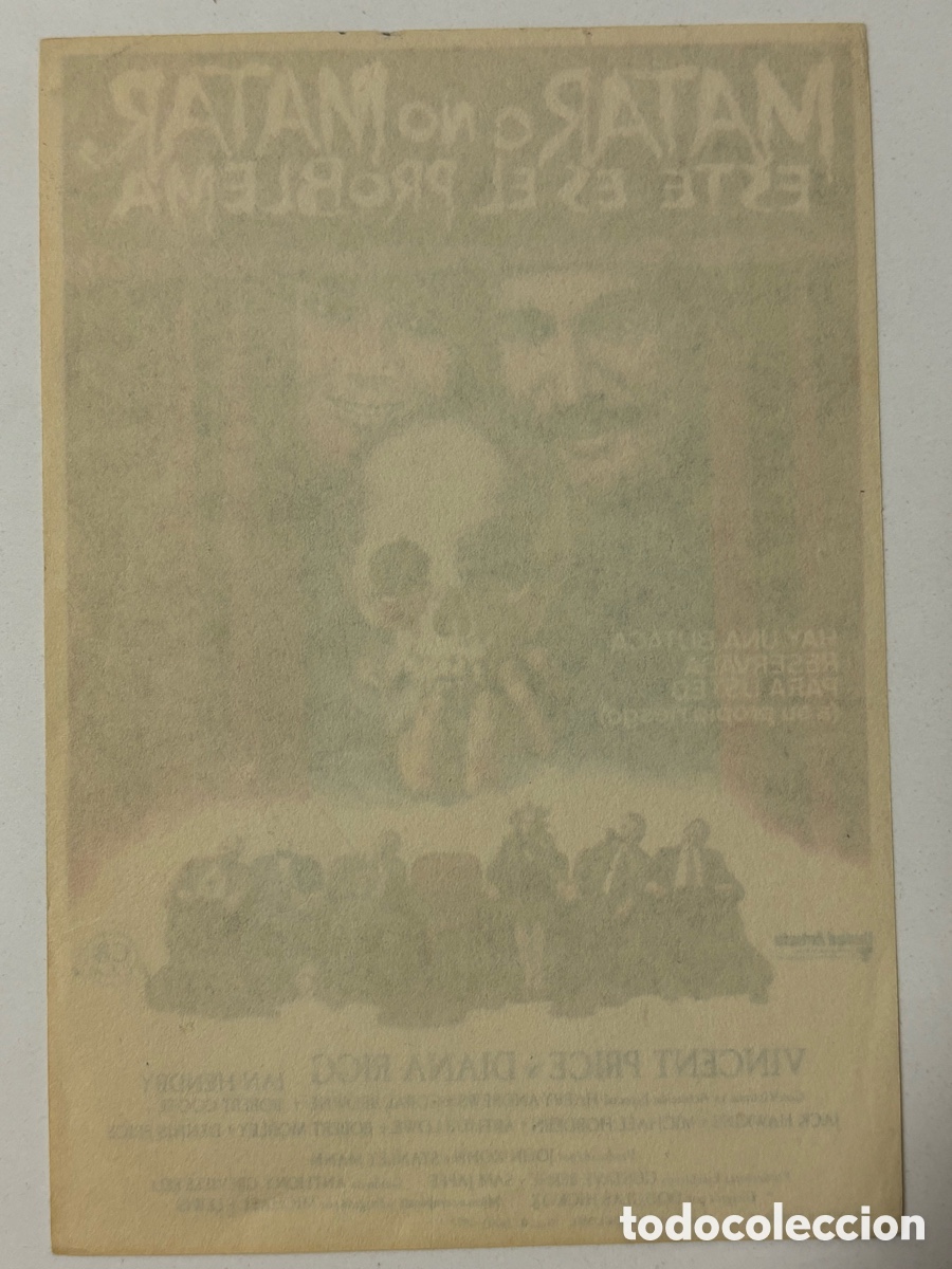 Cine: Programa matar o no matar este es el problema Vincent price A14 - Foto 2