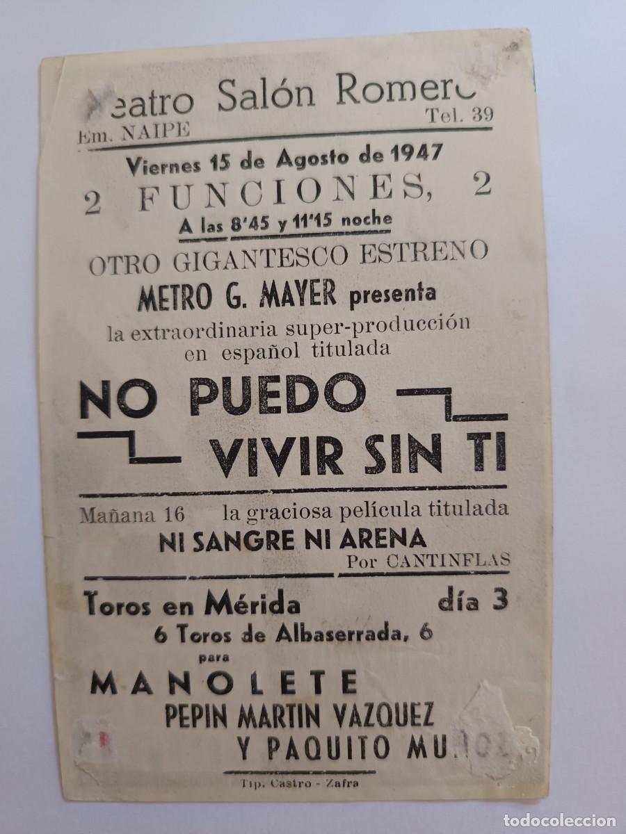 Cine: PROGRAMA DE CINE NO PUEDO VIVIR SIN TI - Foto 2