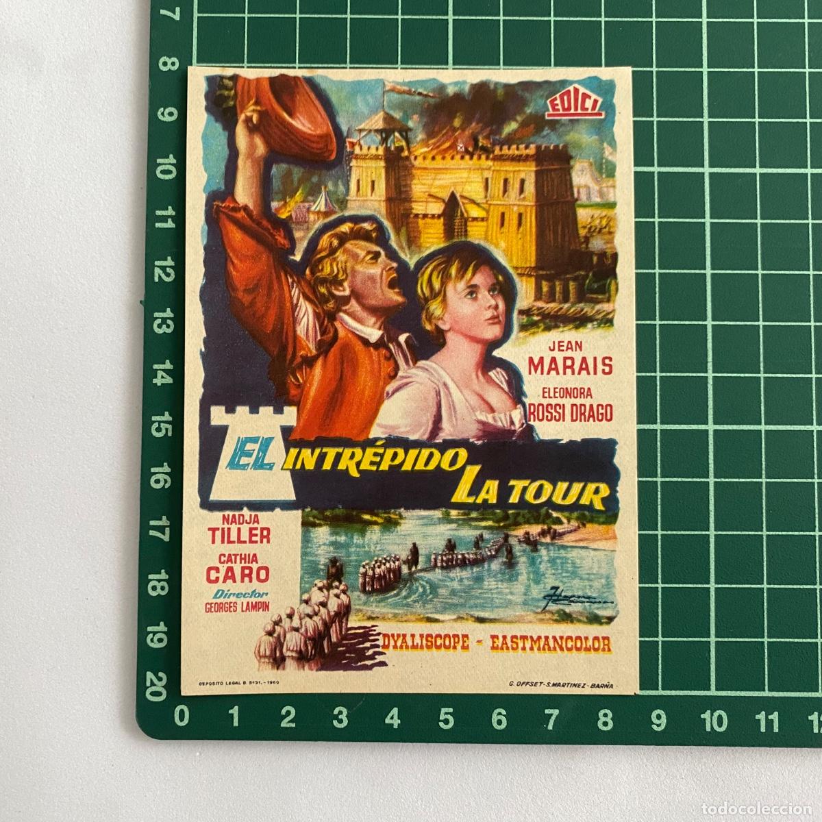 Cine: Folleto de mano programa de cine pelicula. El intr&eacute;pido La tour - Foto 1