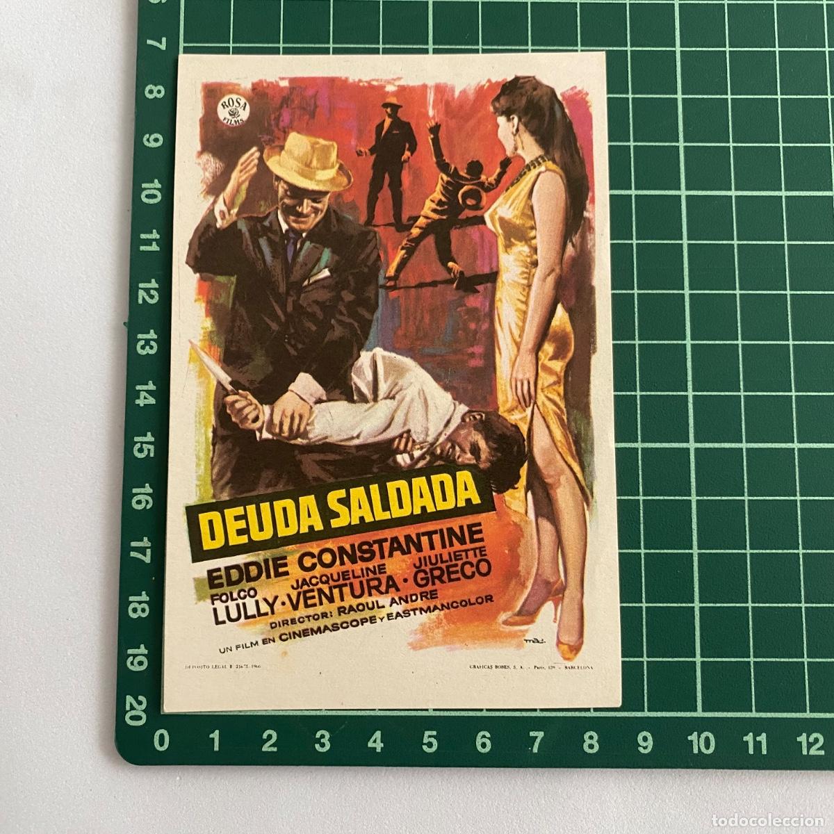 Cine: Folleto de mano programa de cine pelicula. deuda saldada - Foto 1
