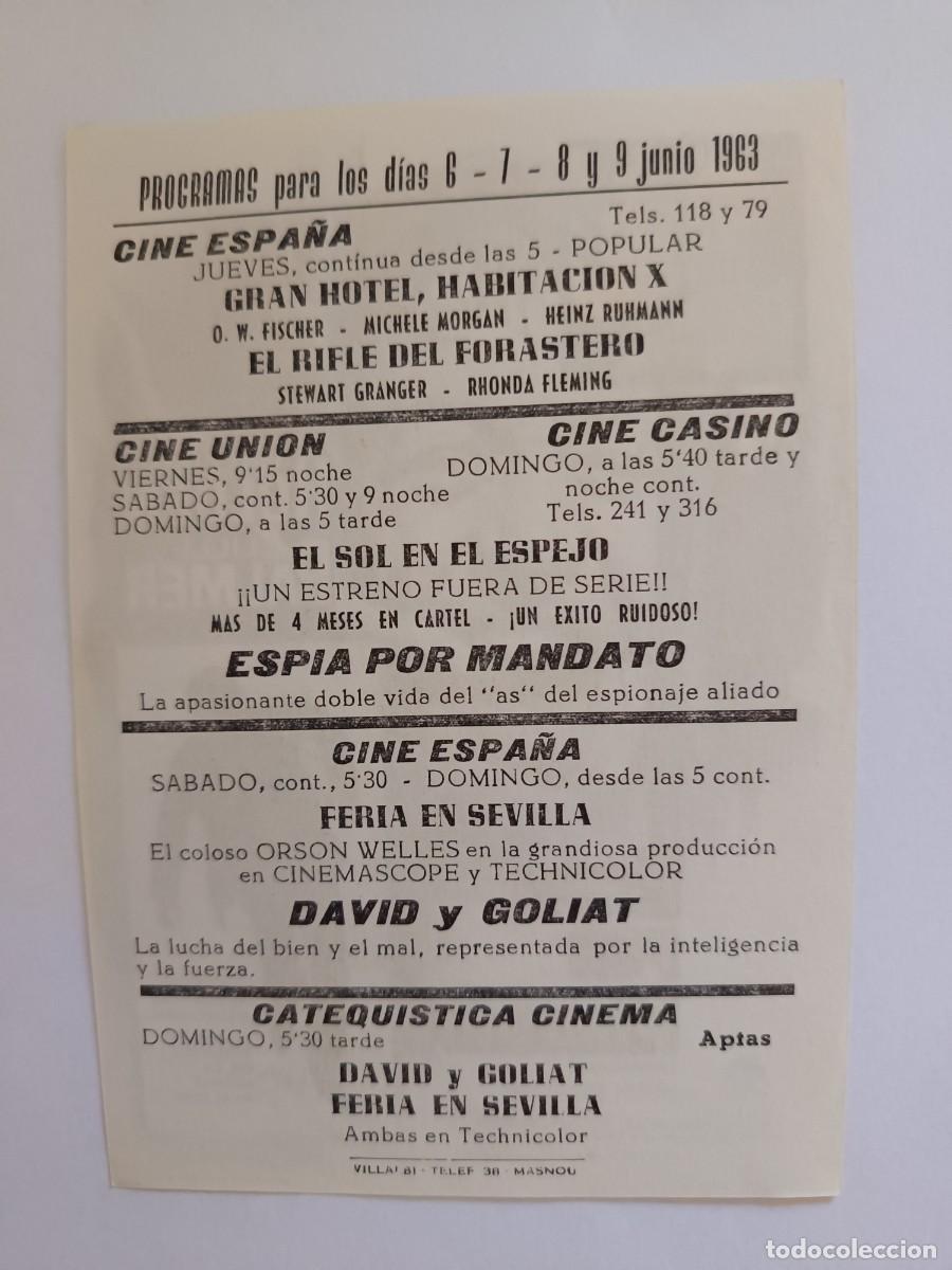 Cine: PROGRAMA DE CINE ESPIA POR MANDATO - Foto 2