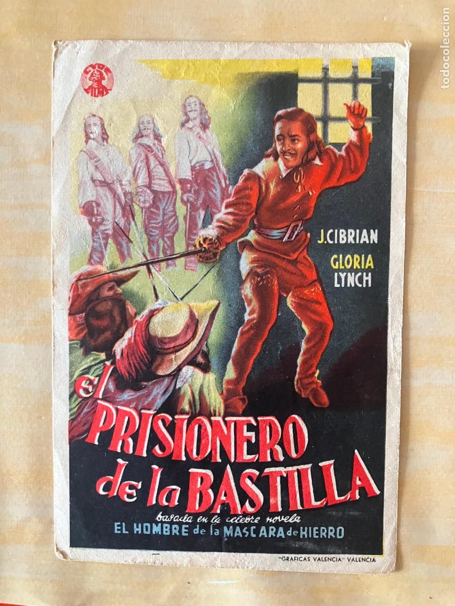 Cine: El prisionero de la Bastilla - Programa de cine S/P - Foto 1