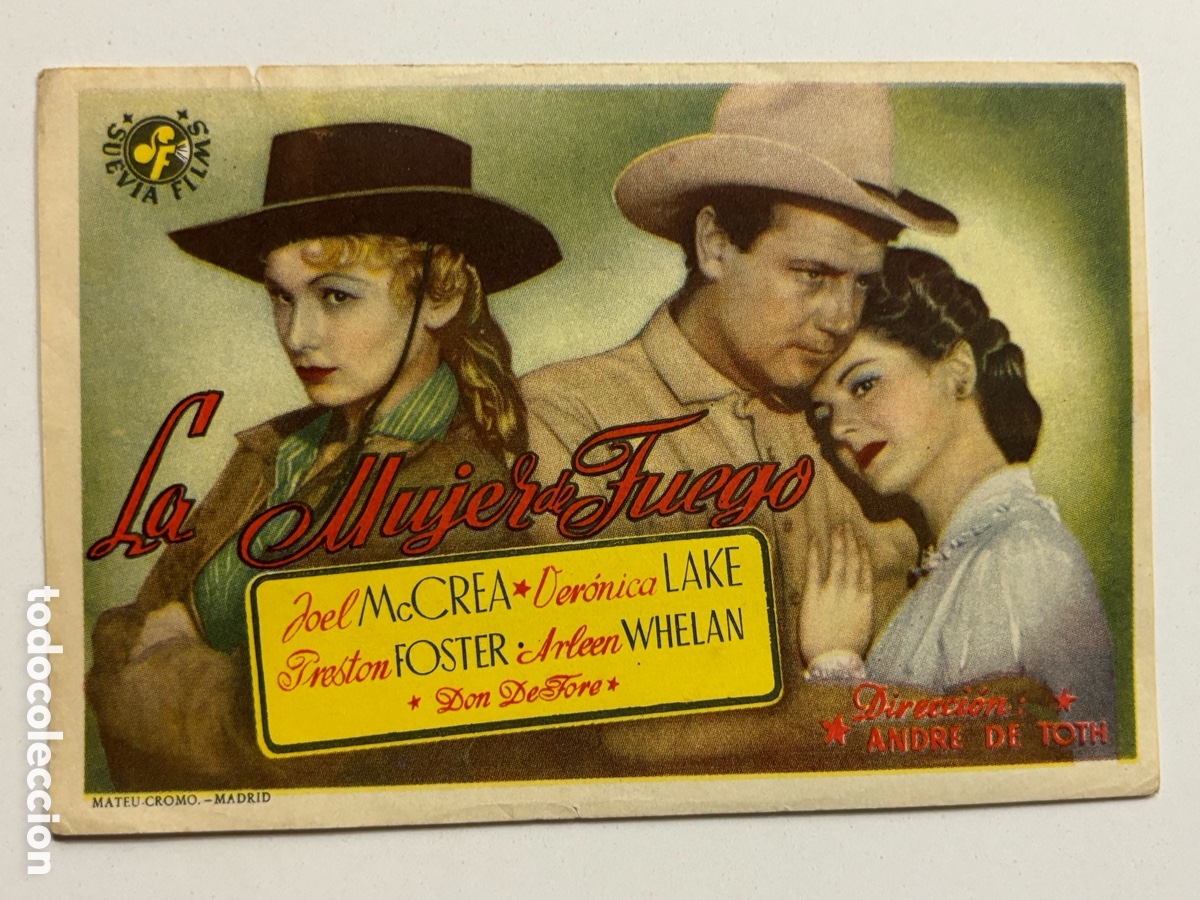 Cine: Programa la mujer de fuegoJoel McCrea A15 - Foto 1