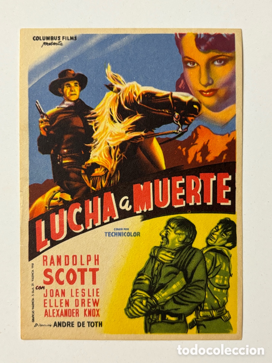 Cine: Programa lucha a muerte Randolph scott A15 - Foto 1