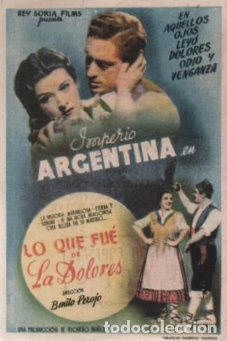 Cine: PROGRAMA DE CINE: LO QUE FUE DE LA DOLORES PC-10437 - Foto 1