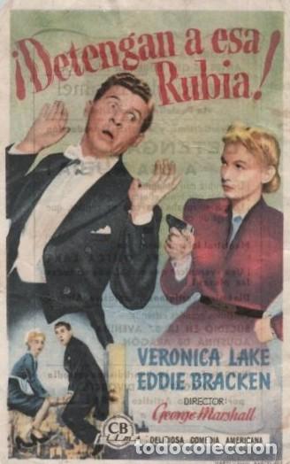Cine: PROGRAMA DE CINE: &iexcl;DETENGAN A ESA RUBIA! PC-10444 - Foto 1