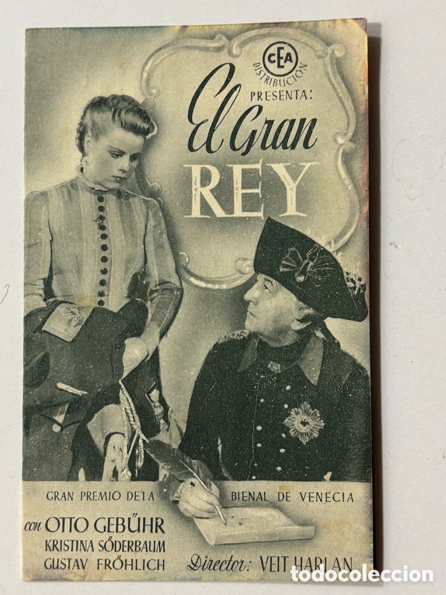 Cine: Programa el gran rey kristina soderbaum con publicidad cine alkazar A15 - Foto 1