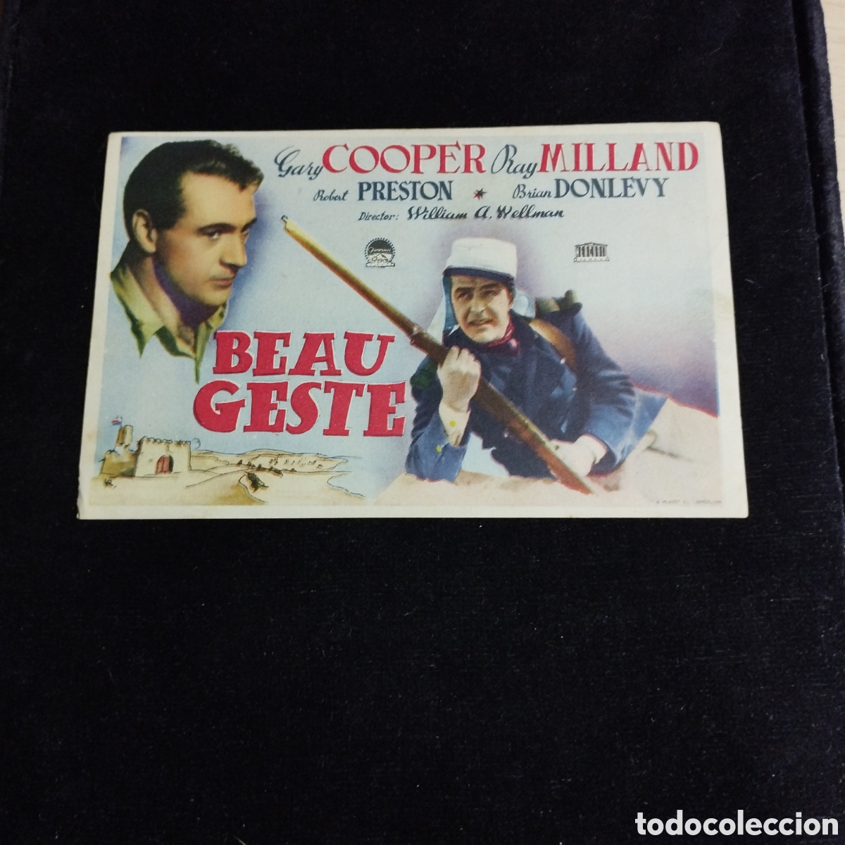 Cine: Programa de cine, sencillo. Beau Geste. Gary Cooper. Ray Milland. Sp - Foto 1