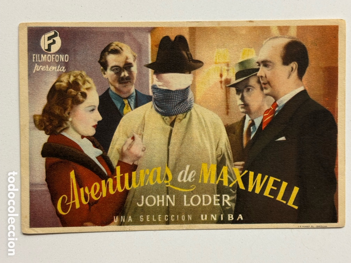 Cine: Programa aventuras de Maxwell john loder con publicidad cine moderno Toledo A15 - Foto 1