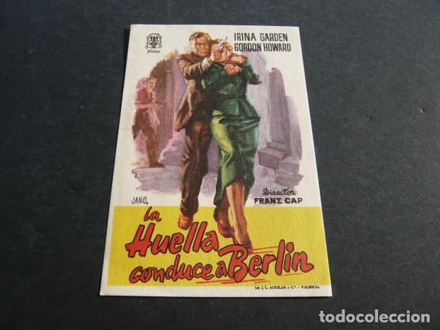 Cine: LA HUELLA CONDUCE A BERLIN PROGRAMA DE MANO SIN PUBLICIDAD - Foto 1