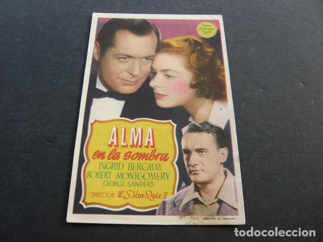 Cine: ALMA EN LA SOMBRA PROGRAMA DE MANO SIN PUBLICIDAD - Foto 1
