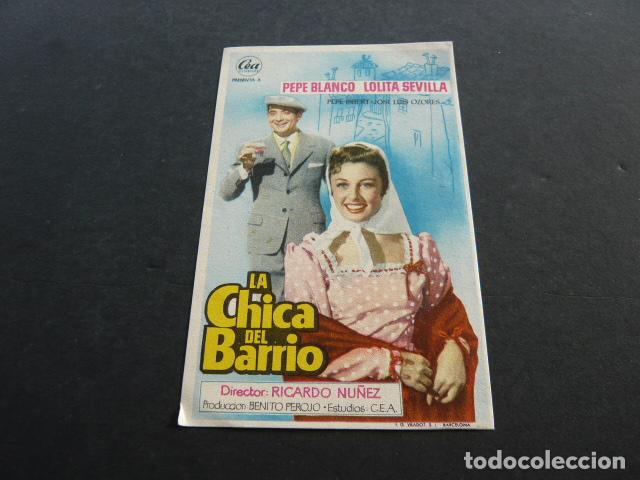 Cine: LA CHICA DEL BARRIO PROGRAMA DE MANO SIN PUBLICIDAD - Foto 1
