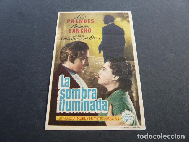 Cine: LA SOMBRA ILUMINADA PROGRAMA DE MANO SIN PUBLICIDAD - Foto 1