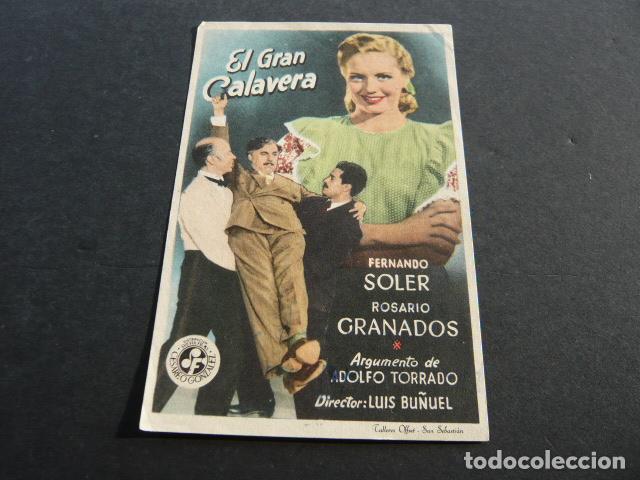 Cine: EL GRAN CALAVERA PROGRAMA DE MANO SIN PUBLICIDAD - Foto 1