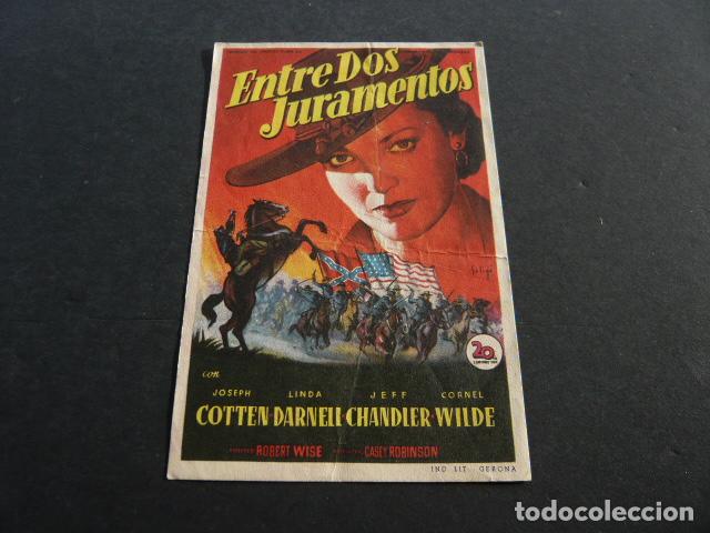 Cine: ENTRE DOS JURAMENTOS PROGRAMA DE MANO SIN PUBLICIDAD - Foto 1