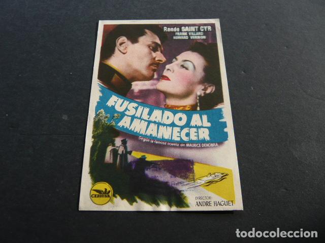 Cine: FUSILADO AL AMANECER PROGRAMA DE MANO SIN PUBLICIDAD - Foto 1
