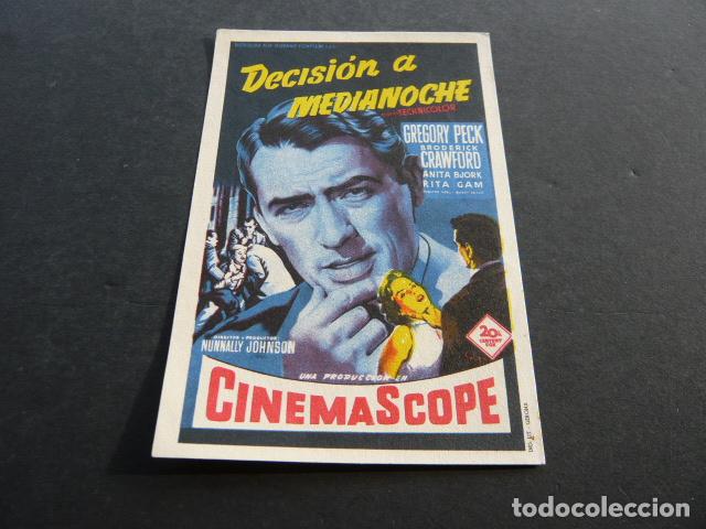 Cine: DECISION A MEDIANOCHE PROGRAMA DE MANO SIN PUBLICIDAD - Foto 1
