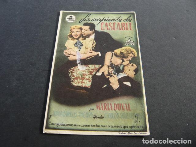 Cine: LA SERPIENTE DE CASCABEL PROGRAMA DE MANO SIN PUBLICIDAD - Foto 1
