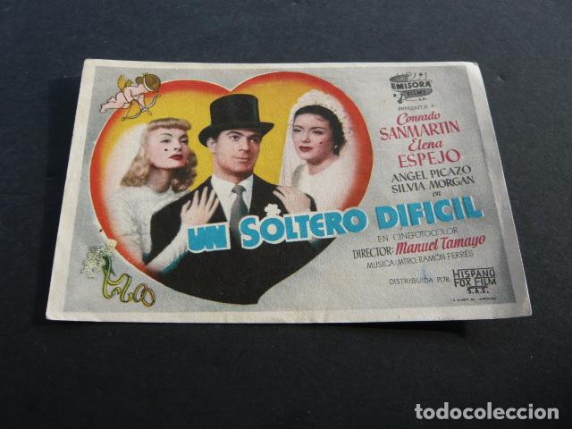 Cine: UN SOLTERO DIFICIL PROGRAMA DE MANO SIN PUBLICIDAD - Foto 1