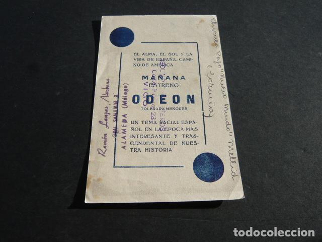 Cine: LA NAO CAPITANA PROGRAMA DE MANO CON PUBLICIDAD CINE ODEON - Foto 2