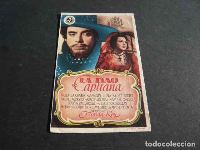 Cine: LA NAO CAPITANA PROGRAMA DE MANO CON PUBLICIDAD CINE ODEON - Foto 1