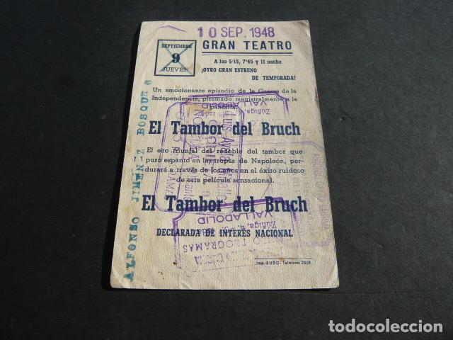 Cine: EL TAMBOR DEL BRUCH PROGRAMA DE MANO CON PUBLICIDAD GRAN TEATRO - Foto 2
