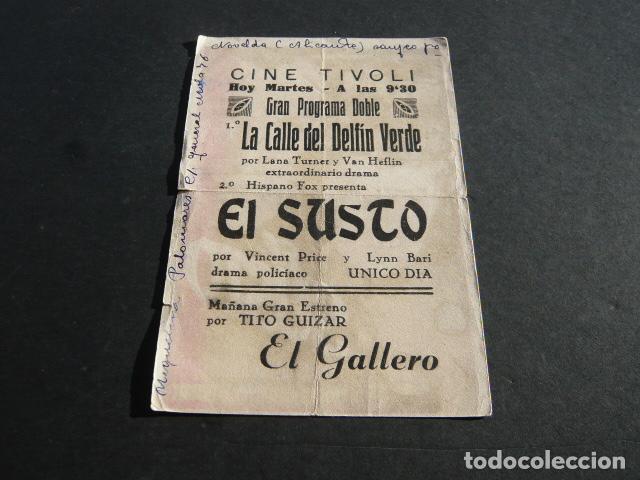 Cine: EL SUSTO PROGRAMA DE MANO CON PUBLICIDAD CINE TIVOLI - Foto 2