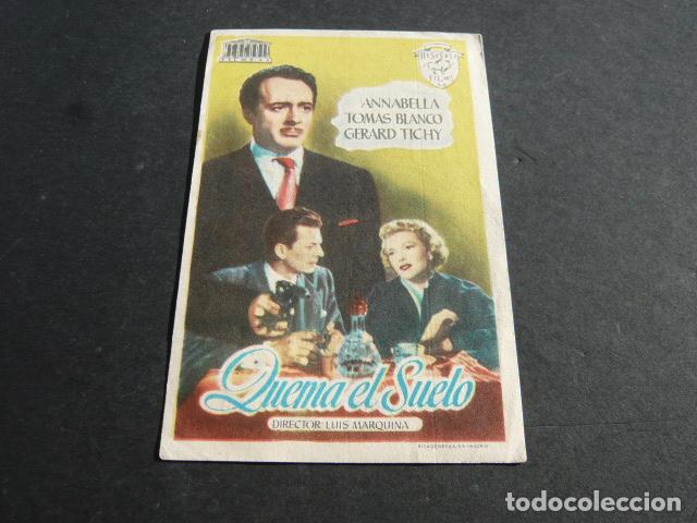 Cine: QUEMA EL SUELO PROGRAMA DE MANO CON PUBLICIDAD CINE AVENIDA ALICANTE - Foto 1