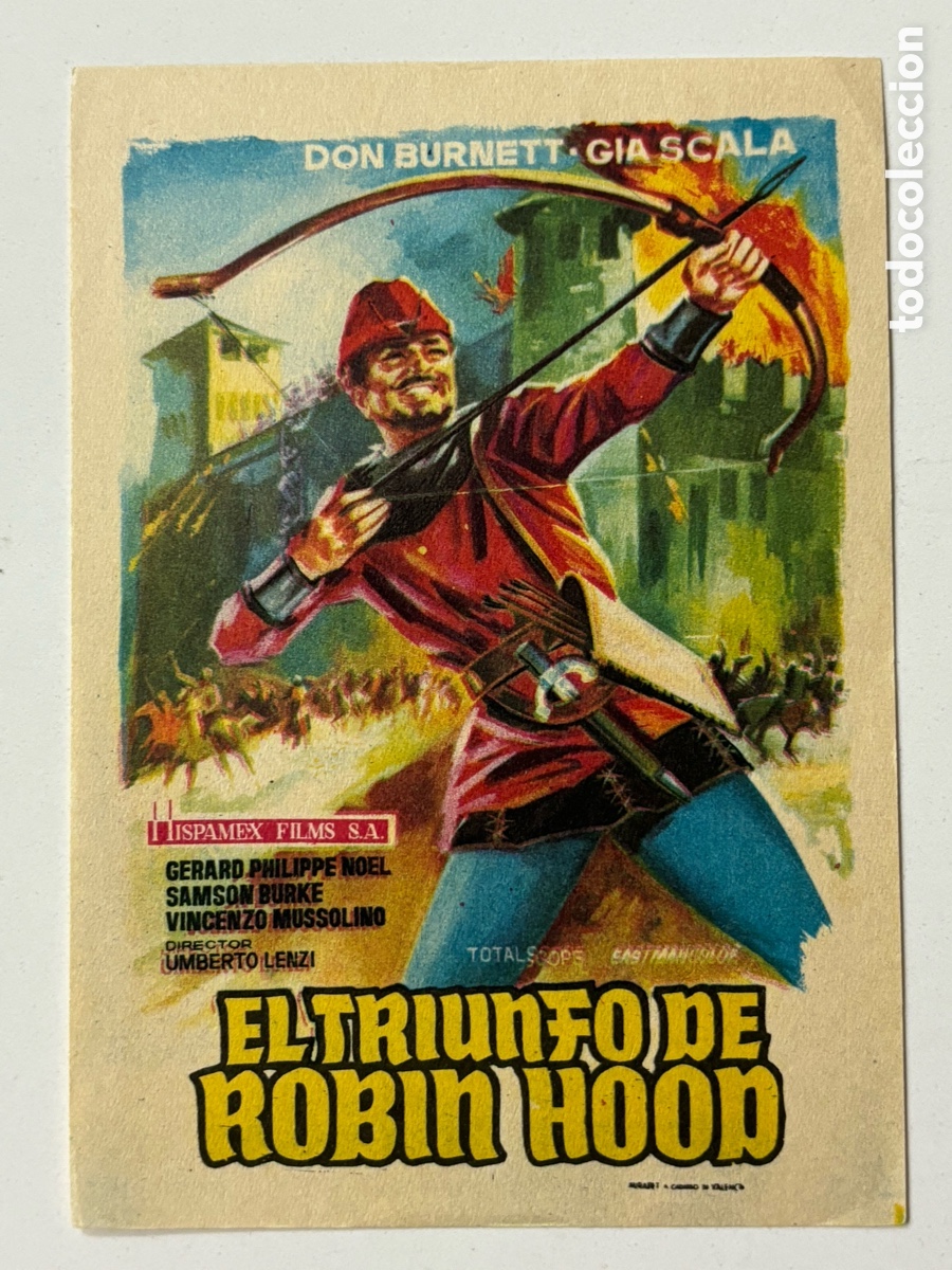 Cine: Programa el triunfo de robin hood Gerard philippe Noel A15 - Foto 1