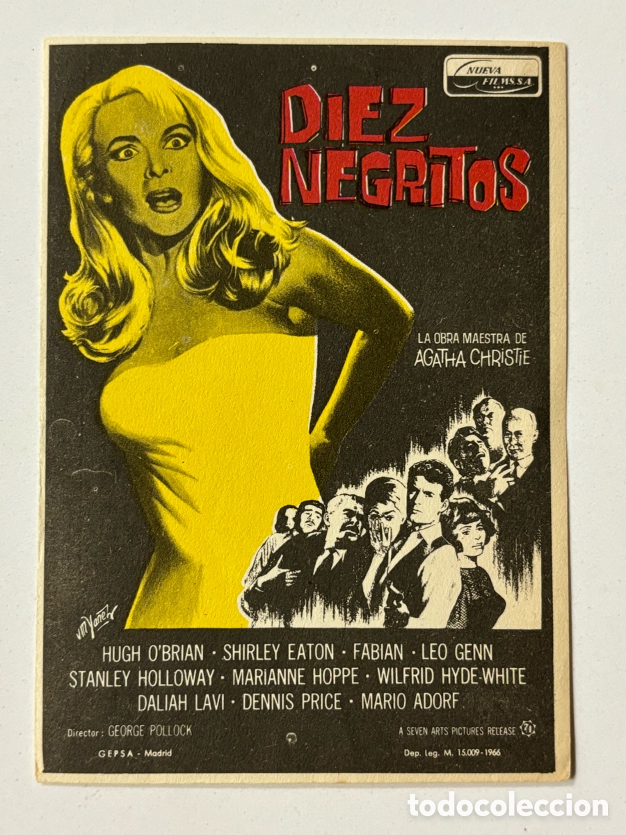 Cine: Programa diez negritos Hugh O,Brien A15 - Foto 1