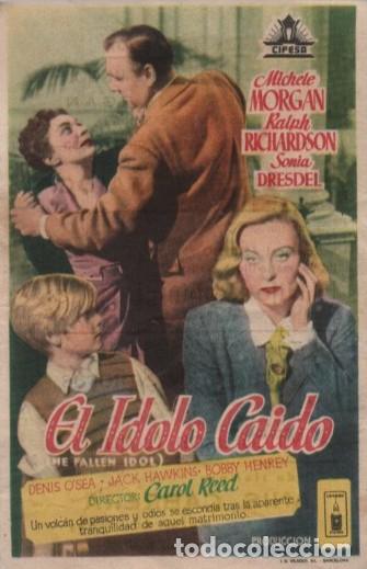 Cine: PROGRAMA DE CINE: EL IDOLO CAIDO PC-10448 - Foto 1