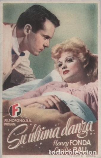 Cine: PROGRAMA DE CINE: SU &Uacute;TIMA DANZA PC-10451 - Foto 1