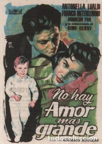 Cine: PROGRAMA DE CINE: NO HAY AMOR MAS GRANDE PC-10474 - Foto 1