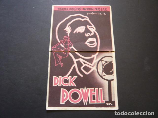 Cine: DICK POWELL PROGRAMA DE MANO DESPLEGABLE - Foto 1