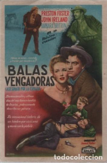 Cine: PROGRAMA DE CINE: BALAS VENGADORAS PC-10503 ,2 - Foto 1