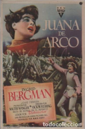 Cine: PROGRAMA DE CINE: JUANA DE ARCO PC-10521 ,2 - Foto 1