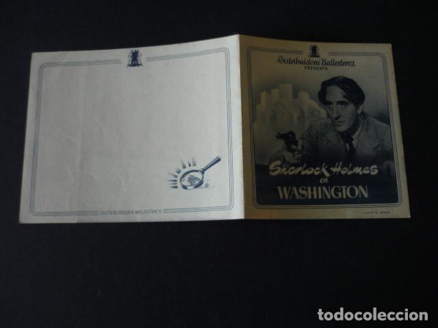 Cine: SHERLOCK HOLMES EN WASHINGTON PROGRAMA DE MANO DOBLE SIN PUBLICIDAD - Foto 1