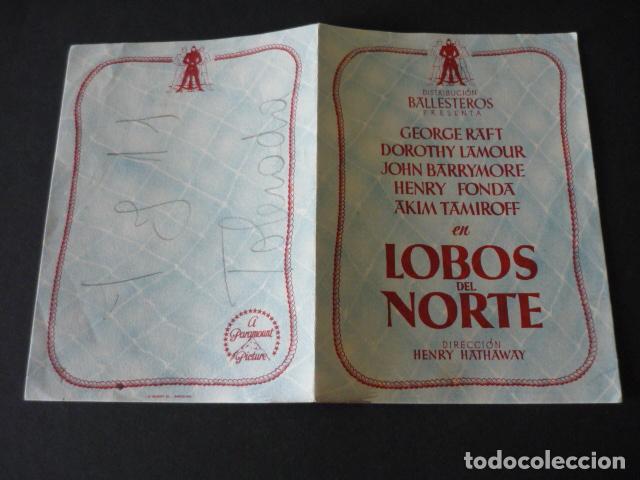 Cine: LOBOS DEL NORTE PROGRAMA DE MANO DOBLE SIN PUBLICIDAD - Foto 1