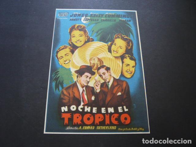 Cine: NOCHE EN EL TROPICO PROGRAMA DE MANO SIN PUBLICIDAD - Foto 1