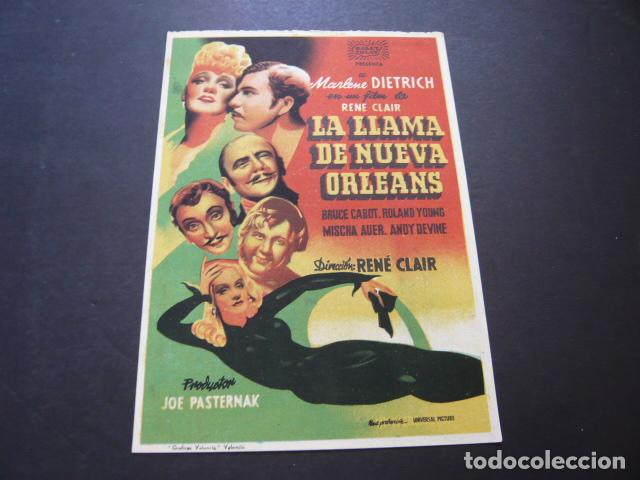 Cine: LA LLAMA DE NUEVA ORLEANS PROGRAMA DE MANO SIN PUBLICIDAD - Foto 1