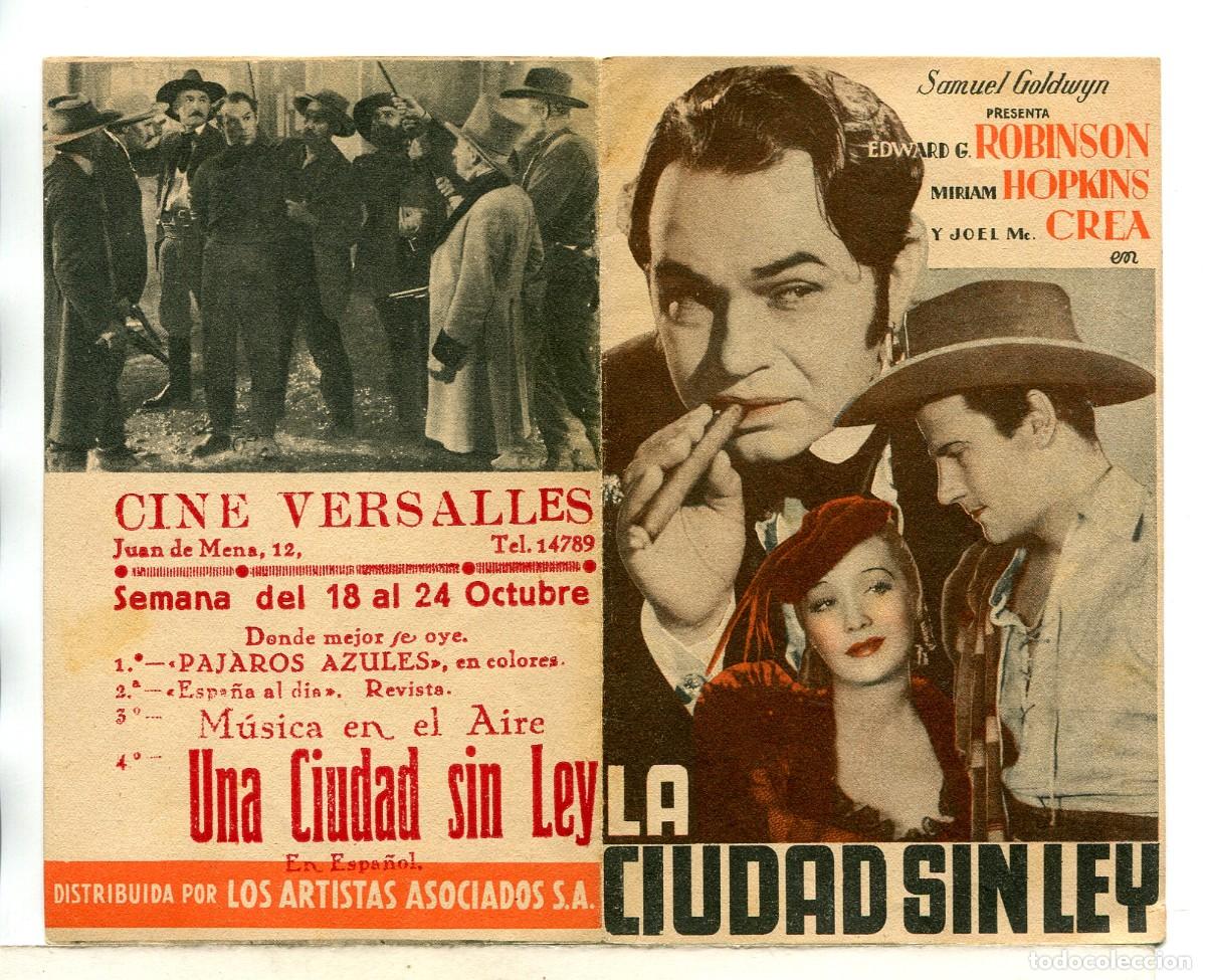 Cine: LA CIUDAD SIN LEY, con Edward G. Robinson. - Foto 1